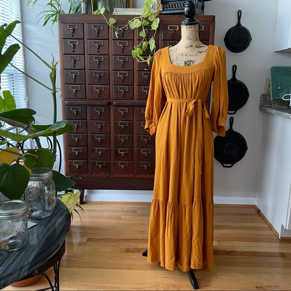 Christy Dawn Bianca Dress in Mustard